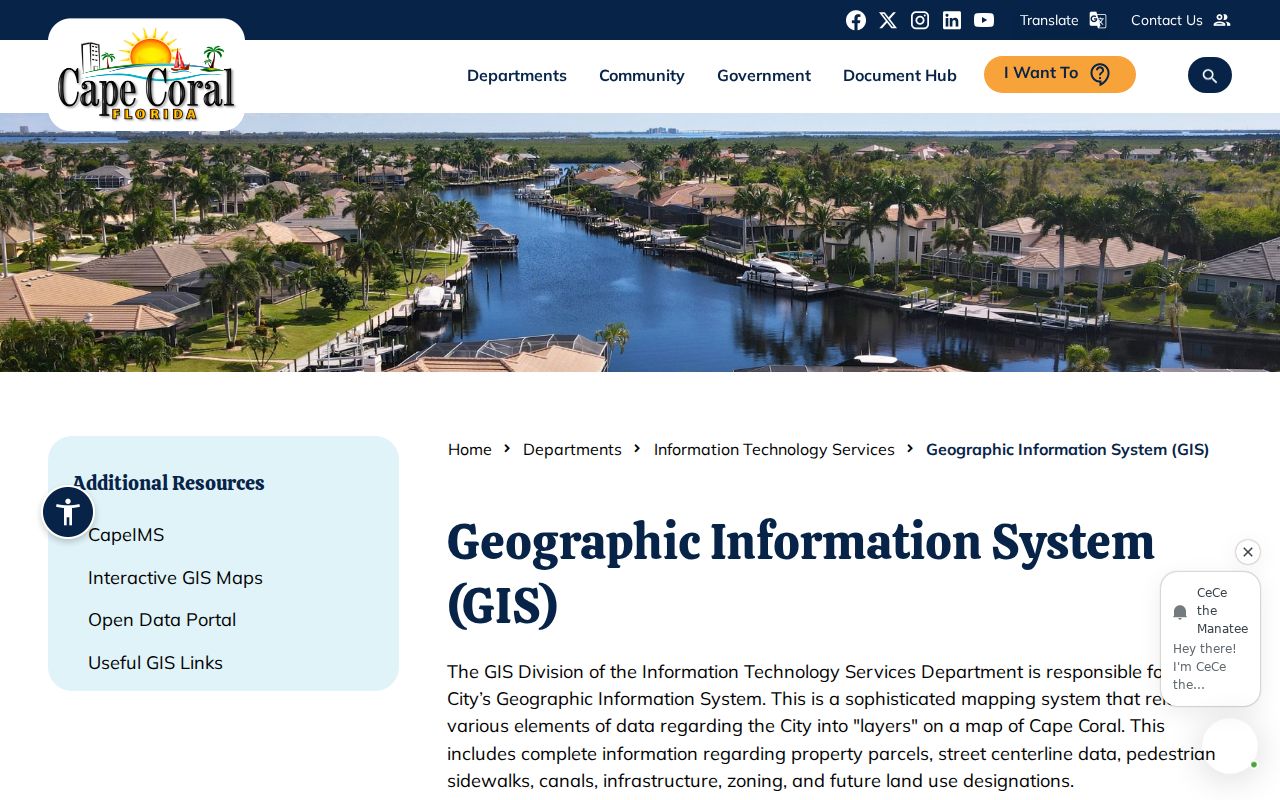 Cape Coral neighbors city GIS overview