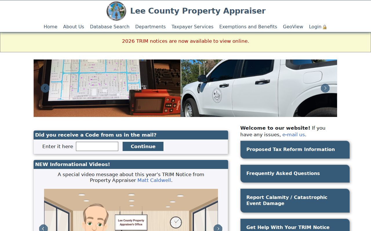 Cape Coral street directory property search fields